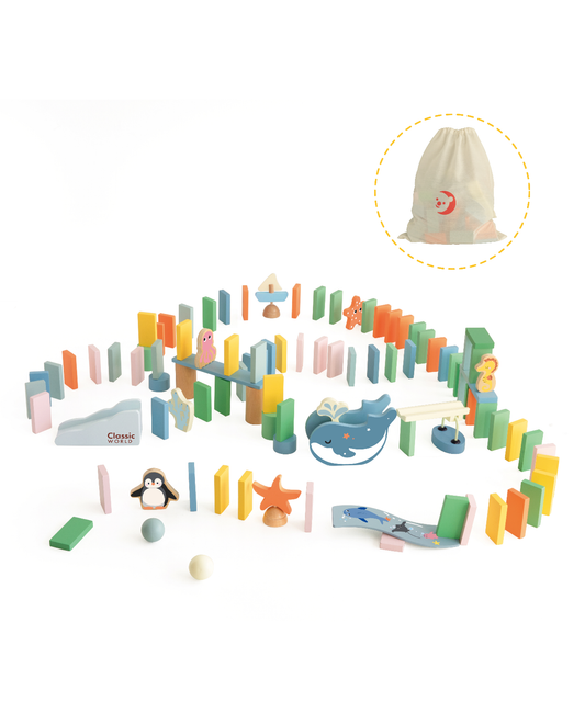 Classic World Wooden Ocean Dominoes