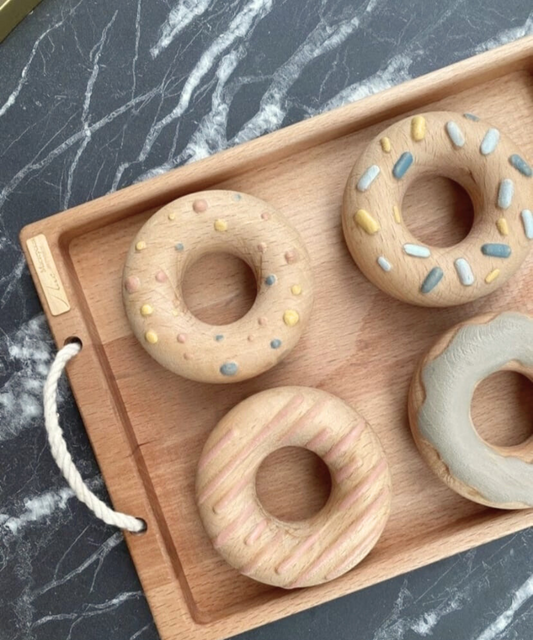 Wooden Donuts • Set of 4