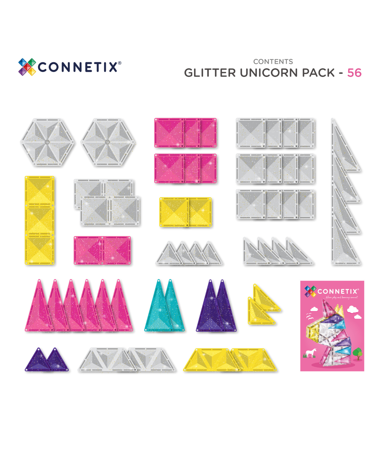 Glitter Unicorn Pack 56 Piece Set