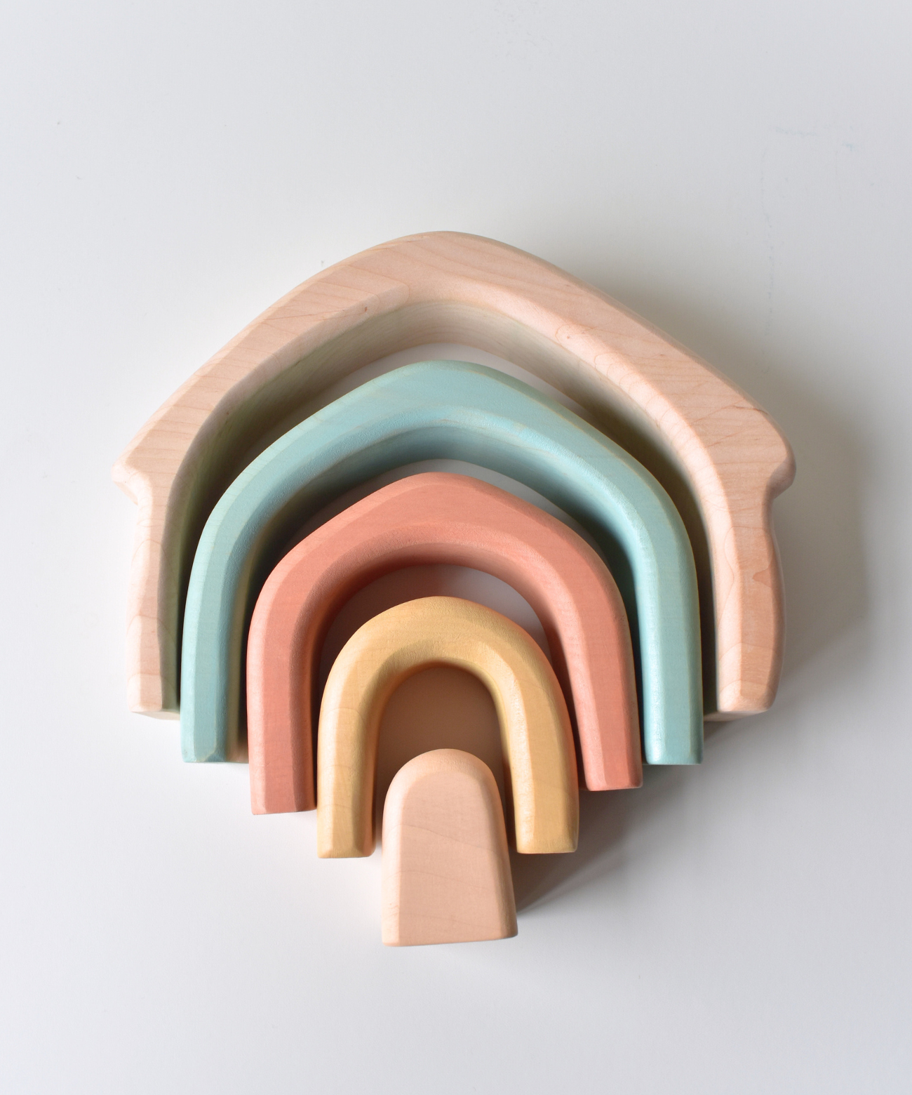 Rainbow House Stacker in Pastel