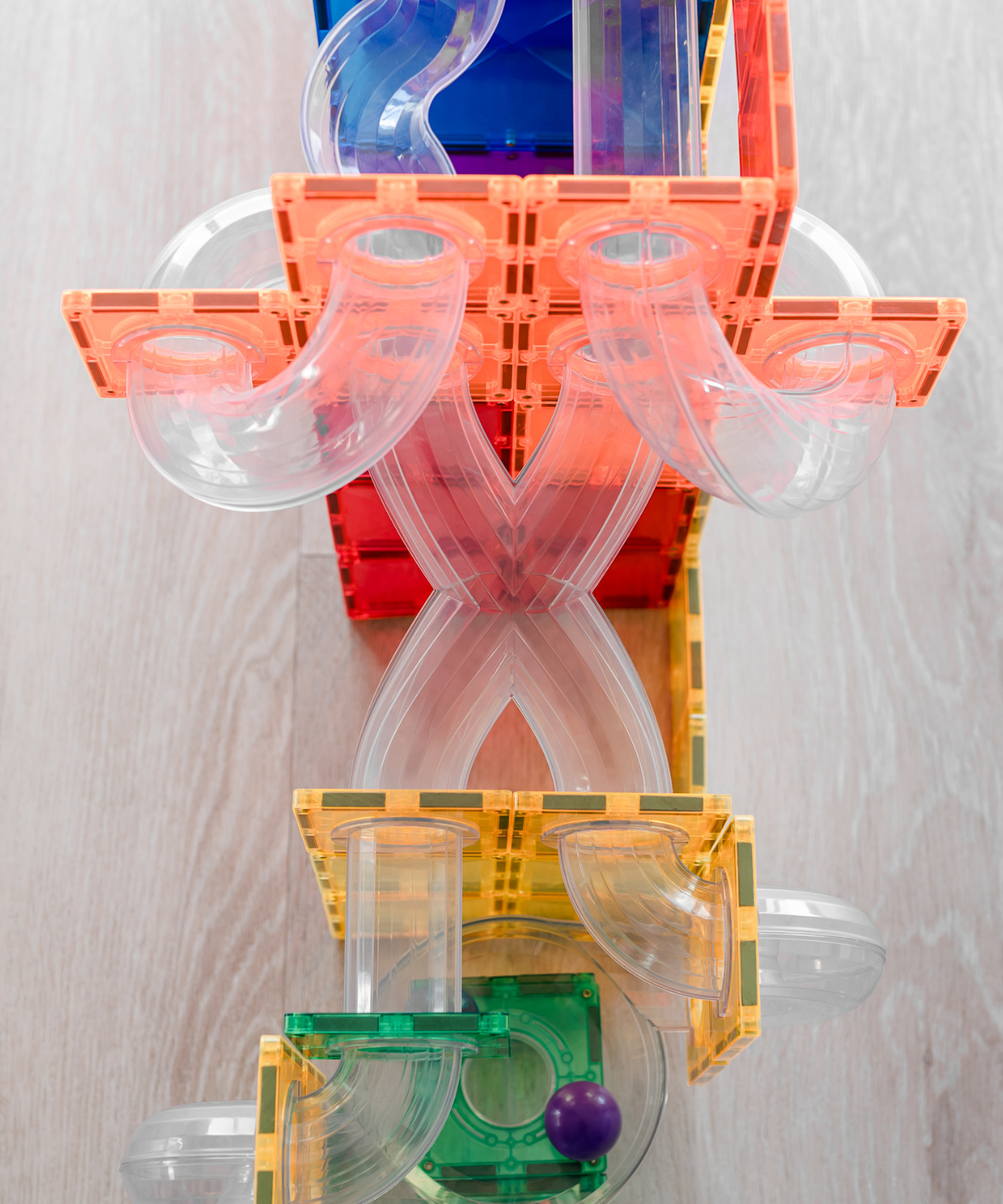 Rainbow Ball Run Expansion Pack 66 Piece Set