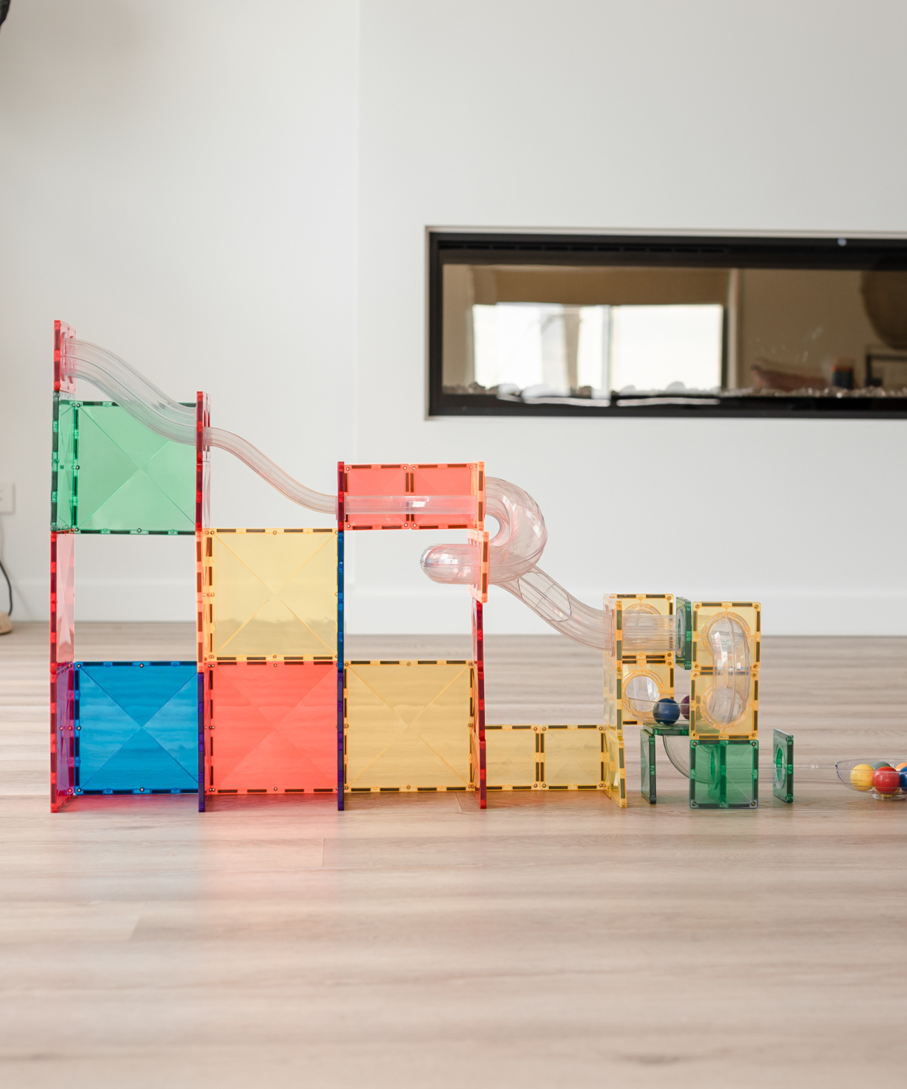 Rainbow Ball Run Expansion Pack 66 Piece Set