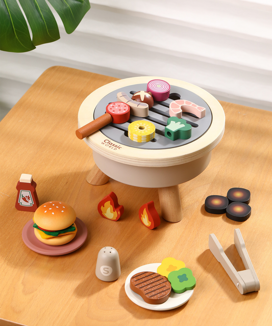 Classic World Wooden BBQ Set