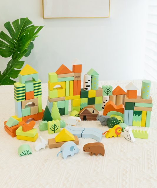 Classic World Wooden Large Forest Blocks