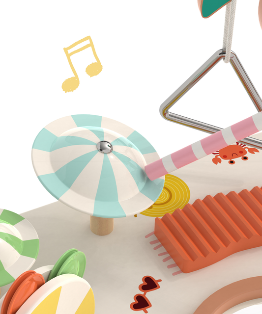 Classic World Wooden Beach Music Table
