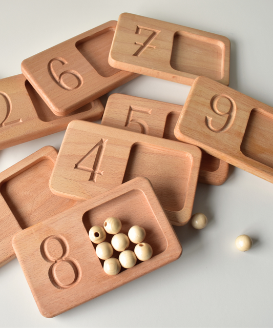 Wooden Counting Trays • Set of 10