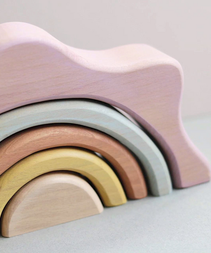 Rainbow Flower Stacker in Pastel