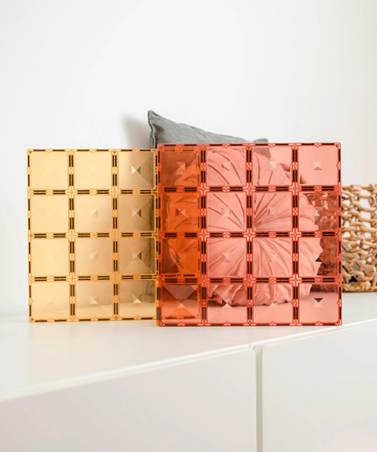 Pastel Lemon & Peach Base Plate 2 Piece Set