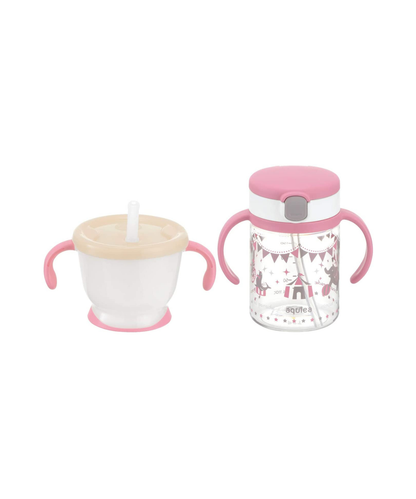 Aqulea Straw Training Mug and Straw Bottle Set