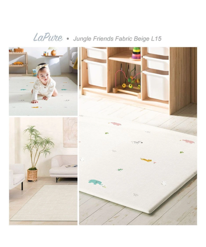 Parklon LaPure Bumper Playmat Jungle Friends Fabric Beige L15