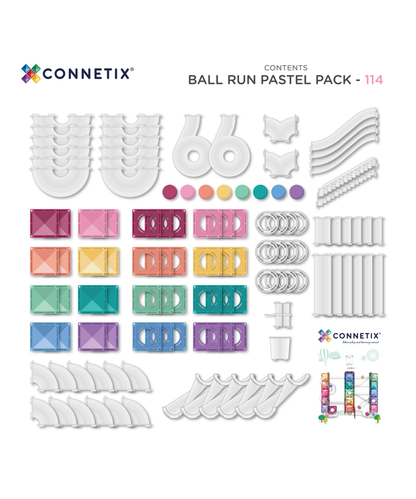 (New Design) Pastel Ball Run Pack 114 Piece Set