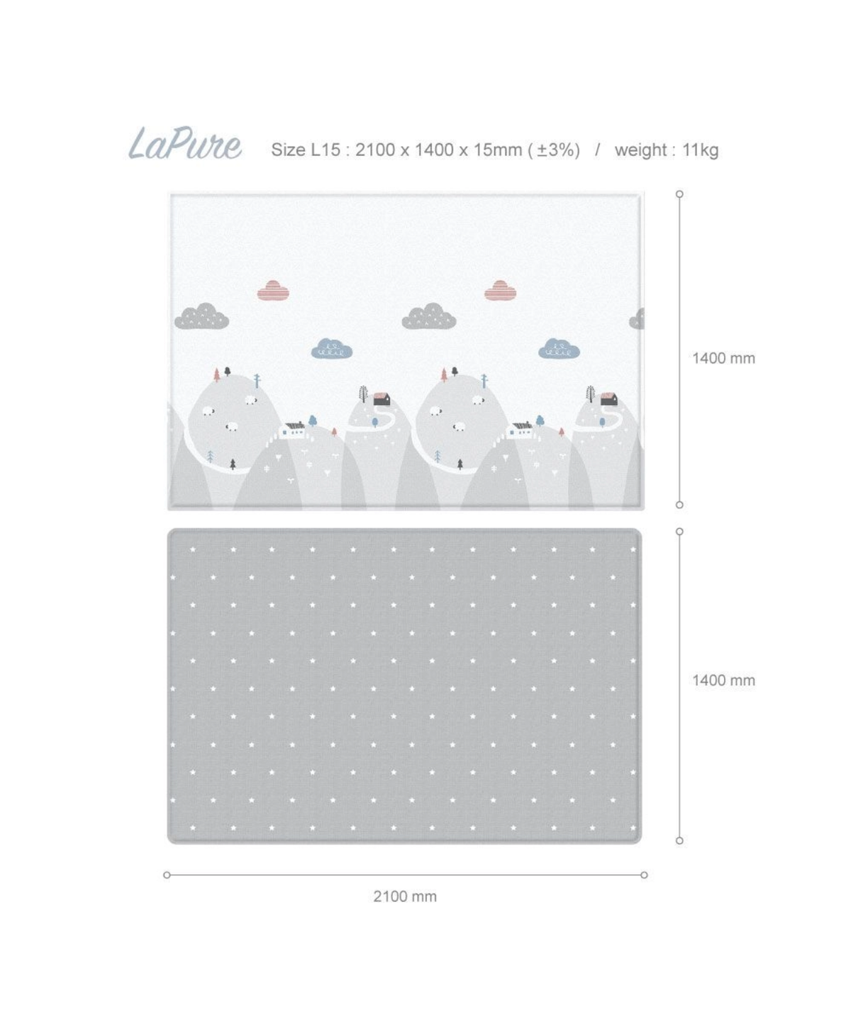 Parklon LaPure Bumper Playmat Happy Way Little Star L15