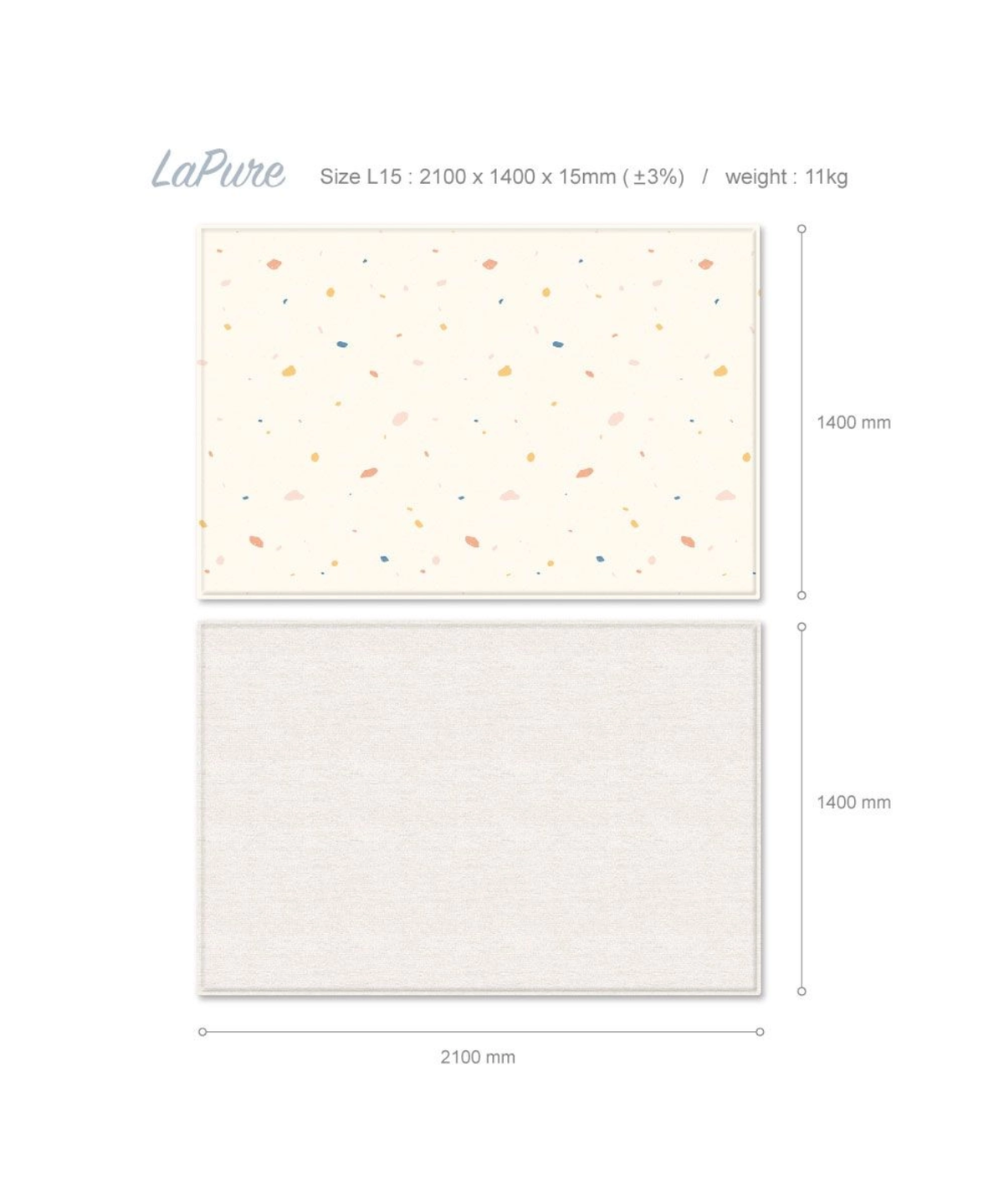 Parklon LaPure Bumper Playmat Jelly Terrazzo L15