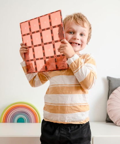 Pastel Lemon & Peach Base Plate 2 Piece Set