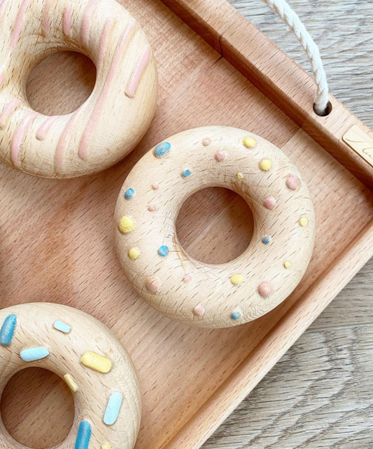 Wooden Donuts • Set of 4
