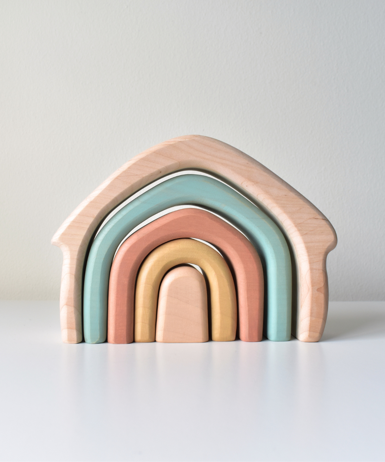 Rainbow House Stacker in Pastel