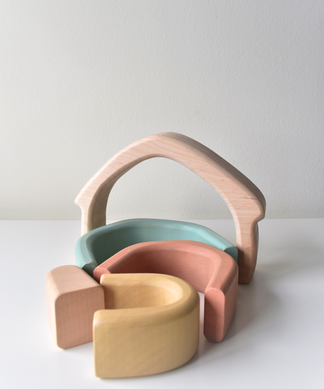 Rainbow House Stacker in Pastel