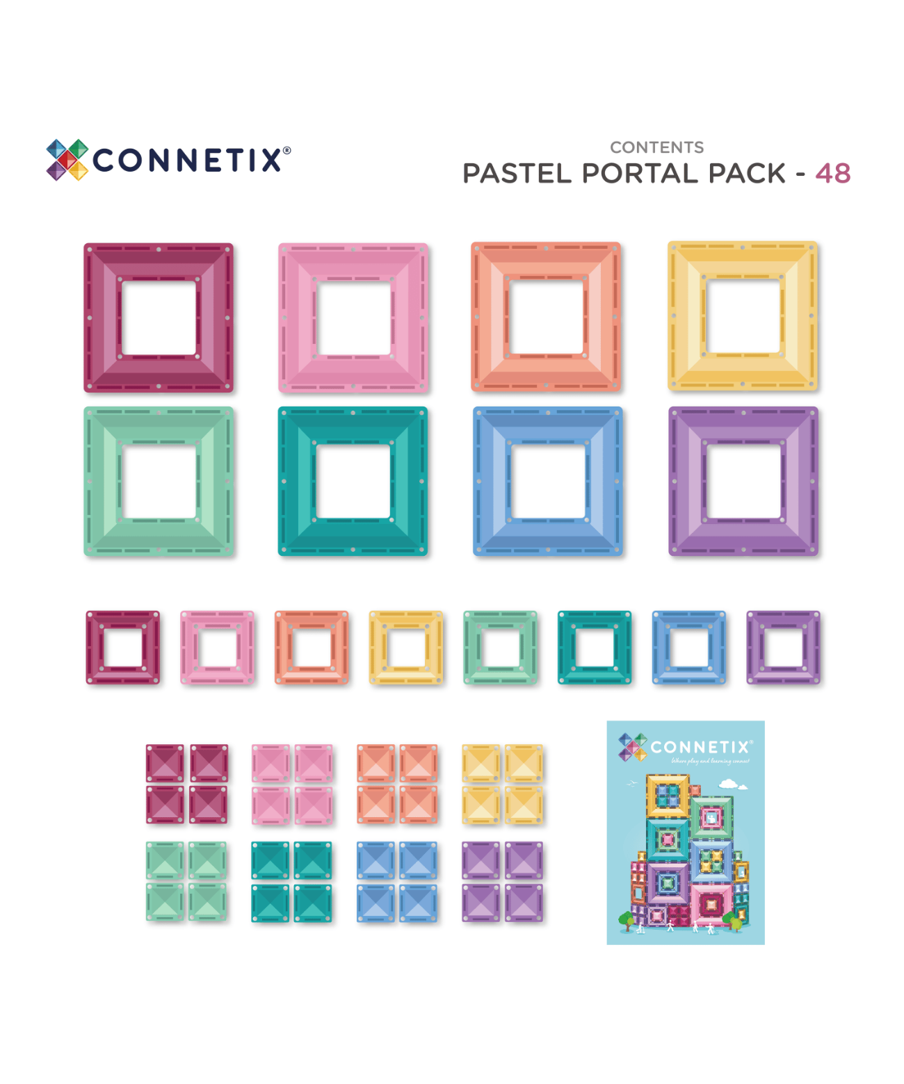 Pastel Portal Pack 48 Piece Set