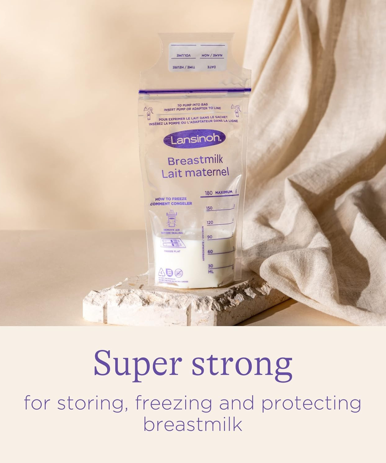 Lansinoh Breastmilk Storage Bags - 6oz/180ml (100pc)