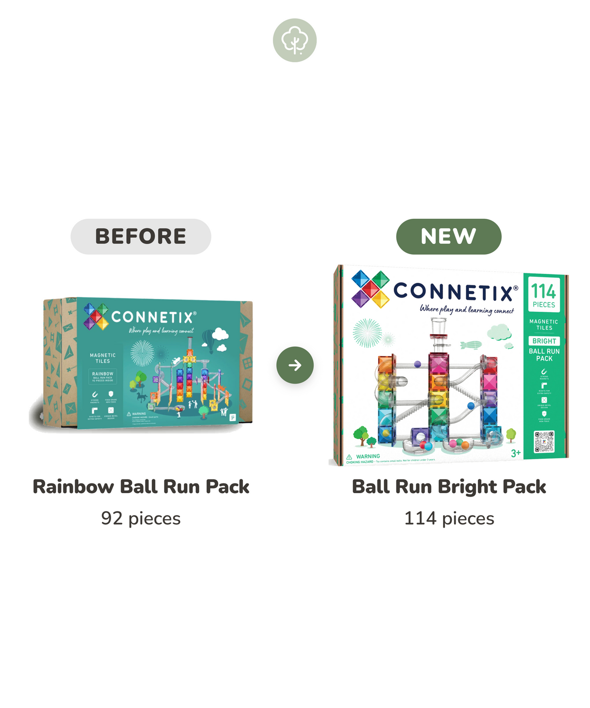 (New Design) Bright Ball Run Pack 114 Piece Set