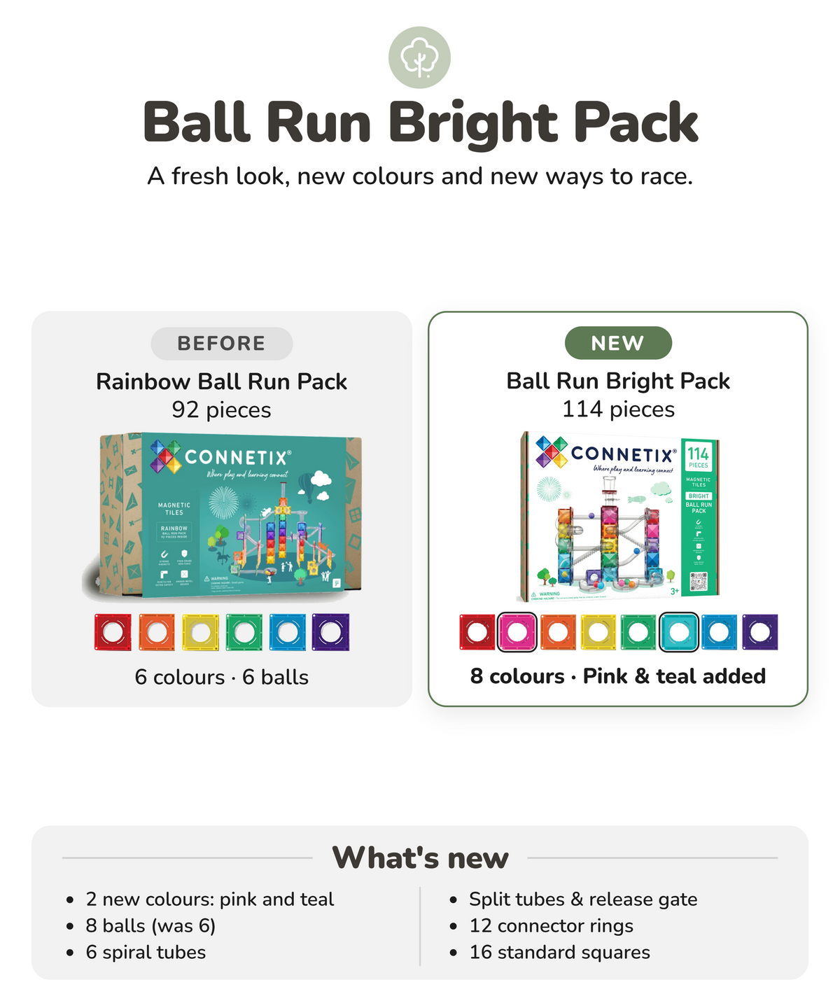 (New Design) Bright Ball Run Pack 114 Piece Set