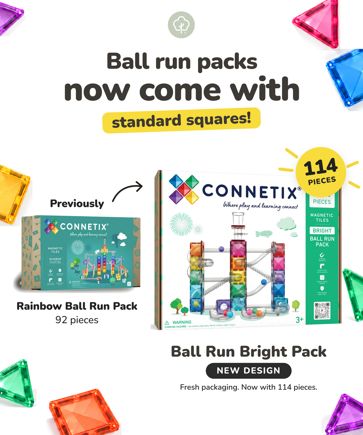 (New Design) Bright Ball Run Pack 114 Piece Set