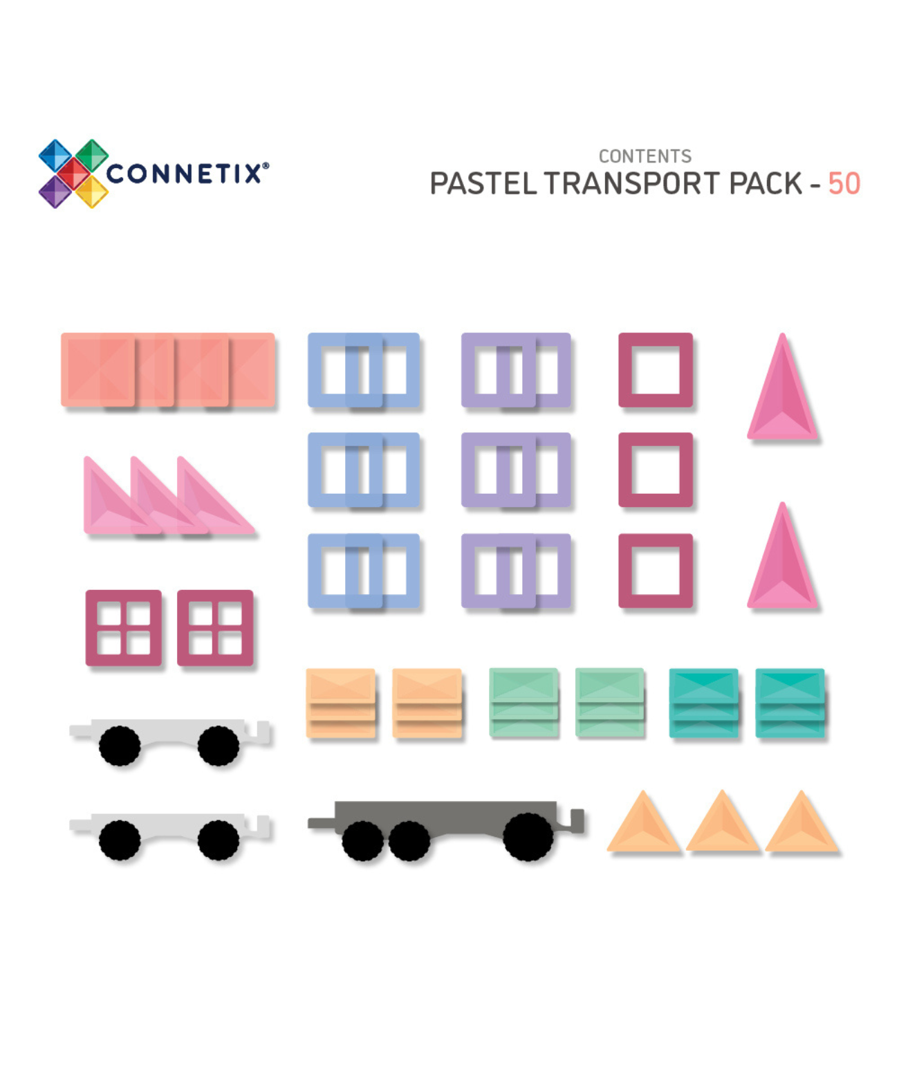 Pastel Transport Pack 50 Piece Set