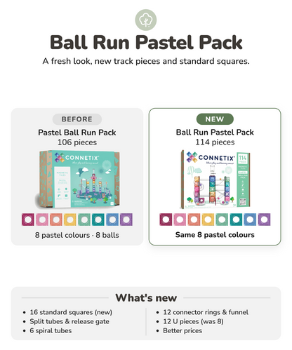 (New Design) Pastel Ball Run Pack 114 Piece Set