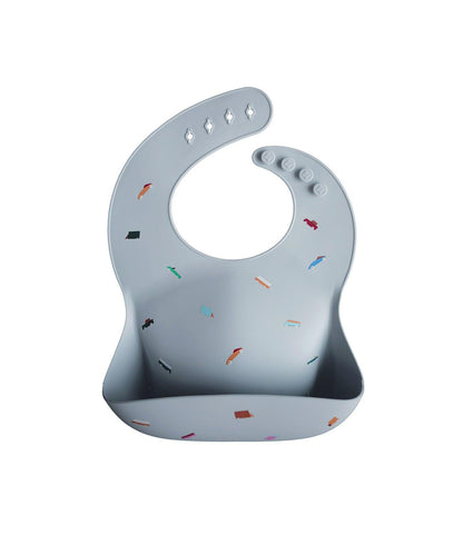 Printed Mushie Silicone Bib Singapore Retro Cars