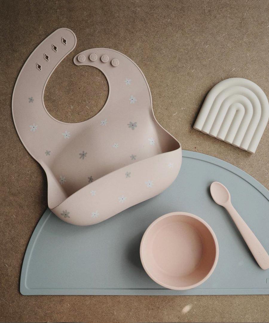 Printed Mushie Silicone Bib Singapore Daisy
